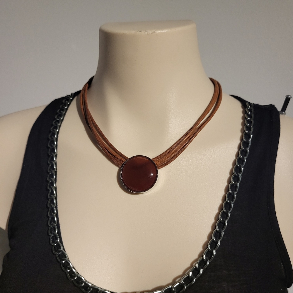Ralph lauren leather necklace